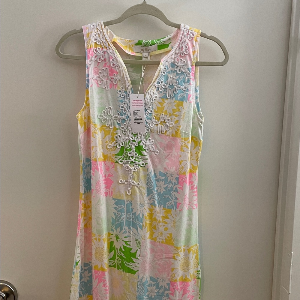 NWT LILLY PULITZER Maxi Raina Sleeveless Pastel Patchwork Dress small - Picture 4 of 8